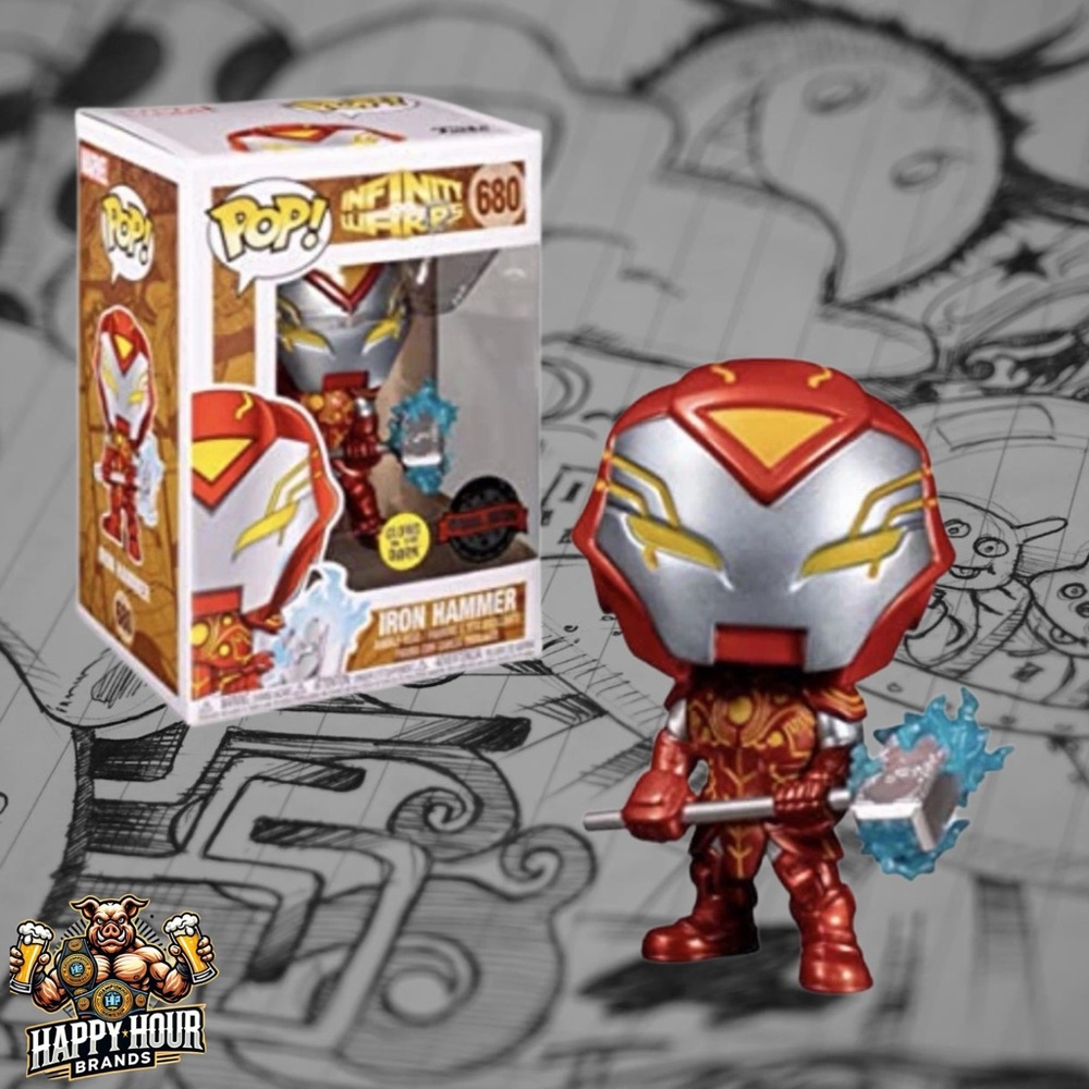 Funko Pop Infinity Warps Iron Hammer Glow In The Dark Walgreens Exclusive Marvel